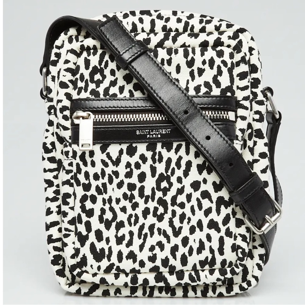 SAINT LAURENT YSL SID TIGER MESSENGER SHOULDER BAG SATCHEL AUTHENTIC - Picture 1 of 11